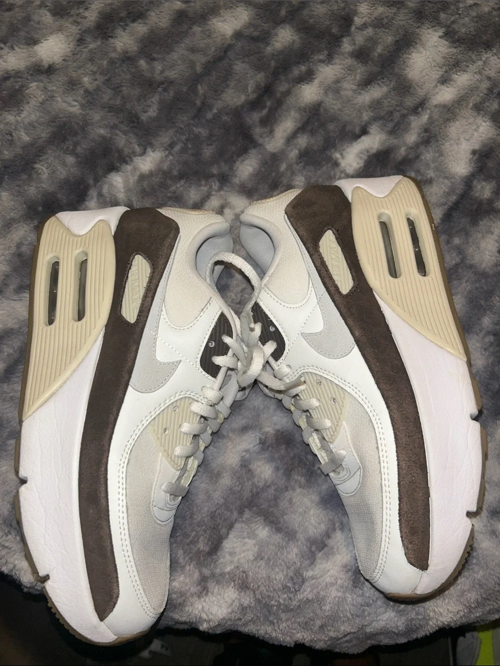 Nike Air Max Style White and Beige Sneakers